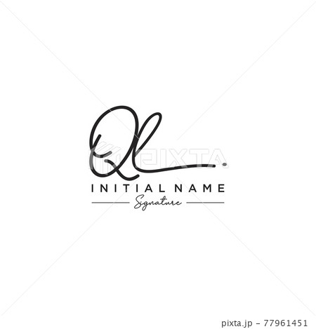 Letter QL Signature Logo Template Vector 77961451