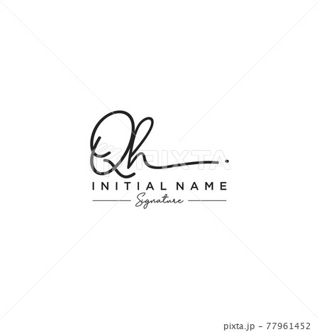Letter QH Signature Logo Template Vector 77961452