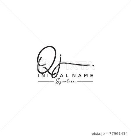Letter QJ Signature Logo Template Vector 77961454