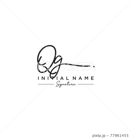 Letter QG Signature Logo Template Vector 77961455