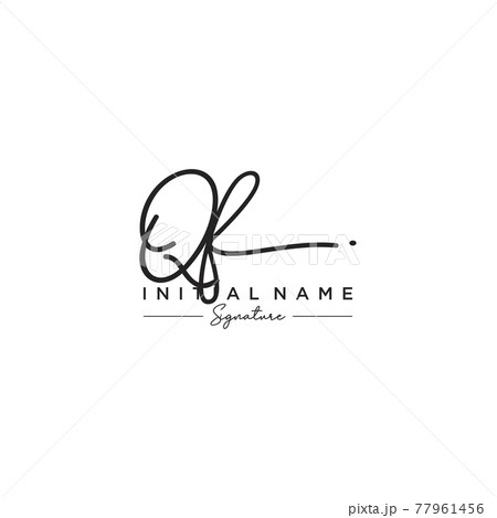 Letter QF Signature Logo Template Vector 77961456