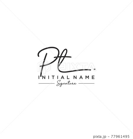 Letter PT Signature Logo Template Vector Letter PT Signature Logo Template Vector 77961495