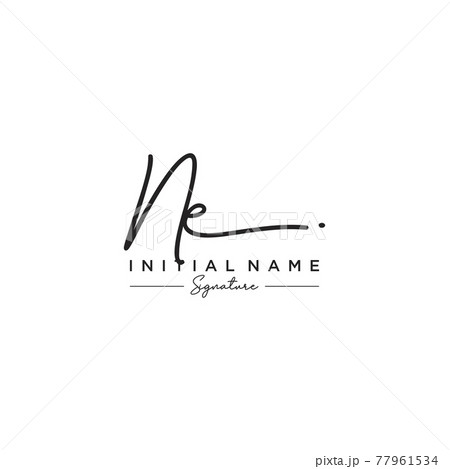 Letter NE Signature Logo Template Vectorのイラスト素材 [77961534] - PIXTA
