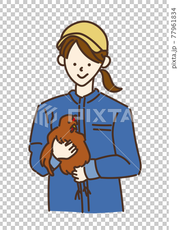 農業女子 畜産女子 養鶏 女性 イラスト 農業女子 畜産女子 養鶏 女性 イラスト 77961834