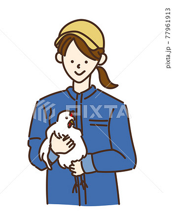 農業女子 畜産女子 養鶏 女性 イラスト 農業女子 畜産女子 養鶏 女性 イラスト 77961913