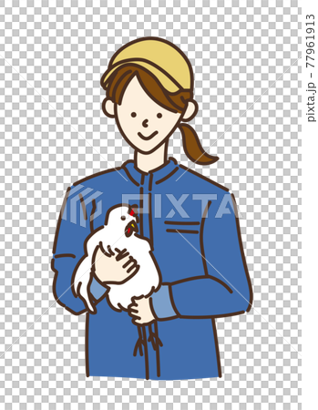 農業女子 畜産女子 養鶏 女性 イラスト 農業女子 畜産女子 養鶏 女性 イラスト 77961913