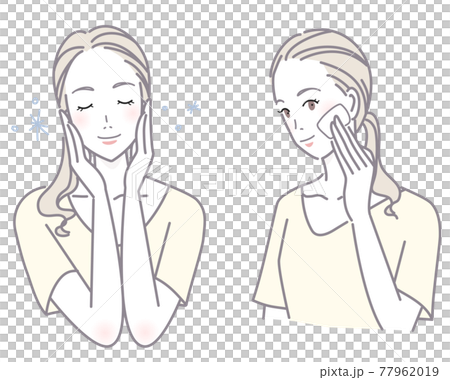 做護膚套裝的女性 77962019