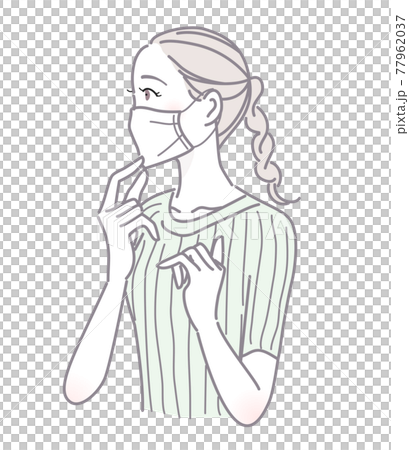 一個戴著口罩的女人 77962037