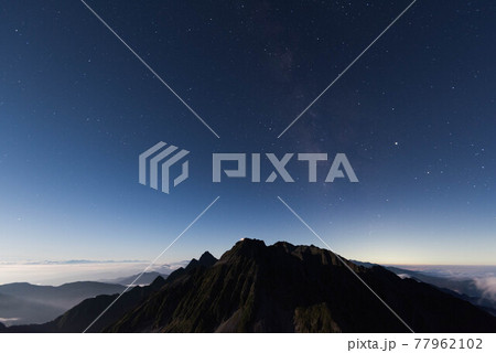 穂高連峰と銀河 77962102