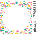 夏のカラフルフレーム 77962438