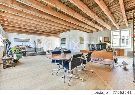 Spacious open studio house with wooden ceiling 77962541