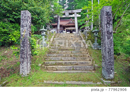 福岡県田川郡添田町今川沿いにある高木神社 福岡県田川郡添田町今川沿いにある高木神社 77962906