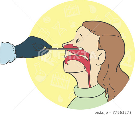 Nasal Swab Test Cross Section Side View Anatomy Cartoon Illustration Nasal Swab Test Cross Section Side View Anatomy Cartoon Illustration 77963273