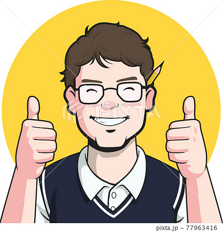 Nerd Blogger Thumbs Up Cartoon Writer Author Mascot Journalist Vector Nerd Blogger Thumbs Up Cartoon Writer Author Mascot Journalist Vector 77963416