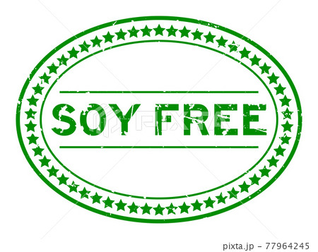 Grunge green soy free word oval rubber seal stamp on white background Grunge green soy free word oval rubber seal stamp on white background 77964245