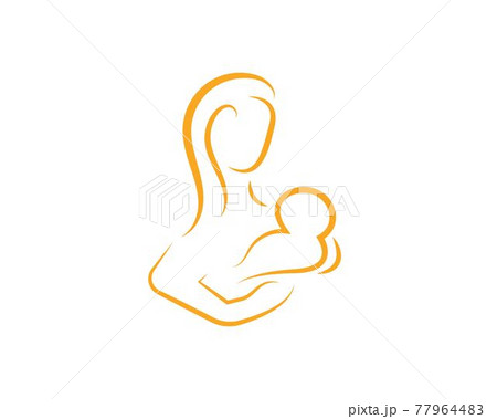 mom and baby vector illustrration design 77964483