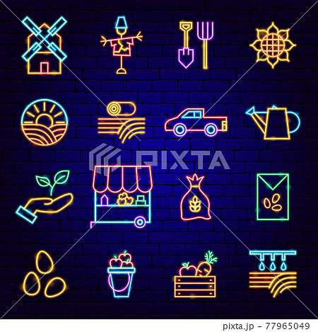 Countryside Neon Icons 77965049