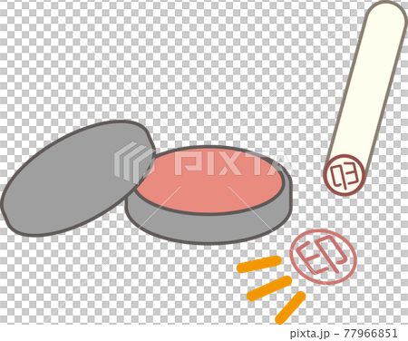 印鑑と朱肉 77966851