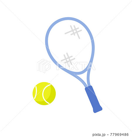 テニスラケットとボールのイラスト素材