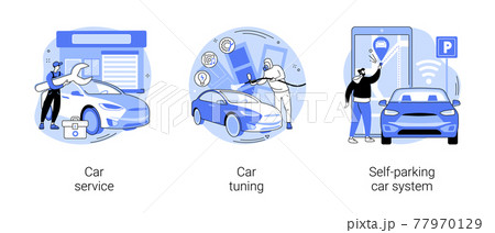 Automobile service abstract concept vector illustrations. 77970129