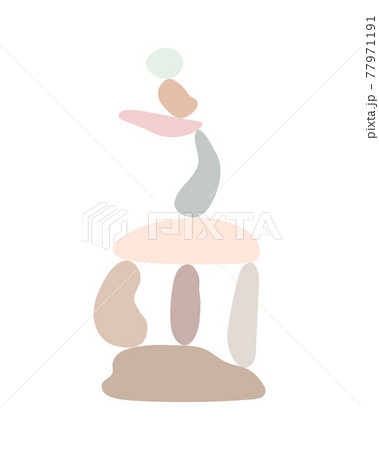 Zen stones simple abstract vector illustration in flat style, relax, meditation and yoga concept, boho colors stone pyramid for making banners, posters, cards, prints, wall art Zen stones simple abstract vector illustration in flat style, relax, meditation and yoga concept, boho colors stone pyramid for making banners, posters, cards, prints, wall art 77971191