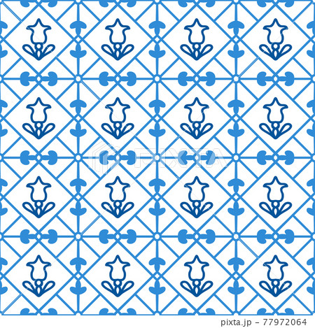 Ceramic tile pattern made in Mediterranean style inspired by Portuguese, Sicilian and Spanish tile Ceramic tile pattern made in Mediterranean style inspired by Portuguese, Sicilian and Spanish tile 77972064