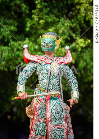 Giant is character in drama Ramayana. The highest performing arts of Thailand. Giant is character in drama Ramayana. The highest performing arts of Thailand. 77974123