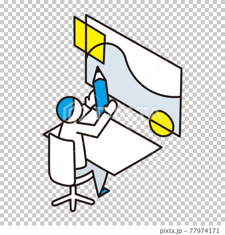 Isometric diagram of art, illustration and design production Isometric diagram of art, illustration and design production 77974171