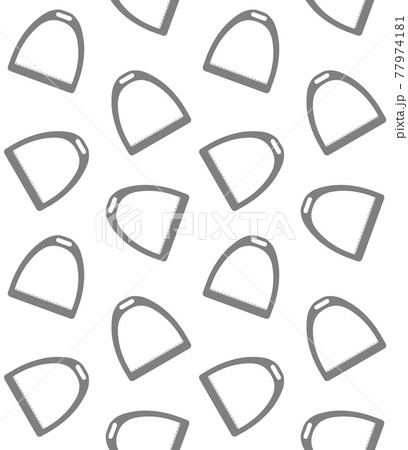 Vector seamless pattern of horse saddle stirrup 77974181
