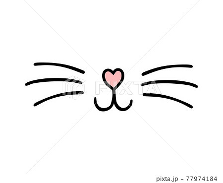 Vector hand drawn doodle sketch colored cat nose 77974184