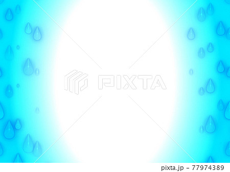 水滴のフレーム枠背景素材のイラスト素材
