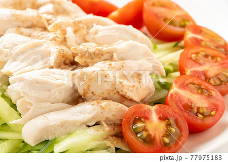 バンバンジーサラダのアップ。 77975183