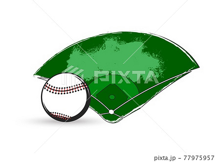 Baseball sport game ball and diamond play field 77975957