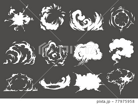 Bomb explosion, energy burst cartoon clouds Bomb explosion, energy burst cartoon clouds 77975958