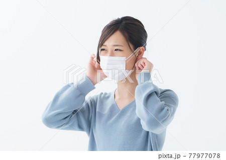 女性 マスク 感染予防 装着 女性 マスク 感染予防 装着 77977078
