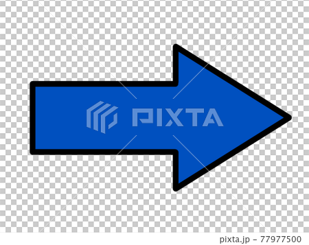 藍色箭頭插圖素材右 藍色箭頭插圖素材右 77977500