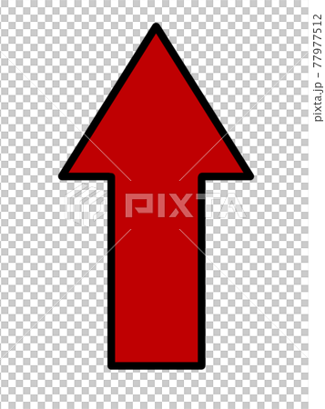 赤い矢印イラスト素材上のイラスト素材