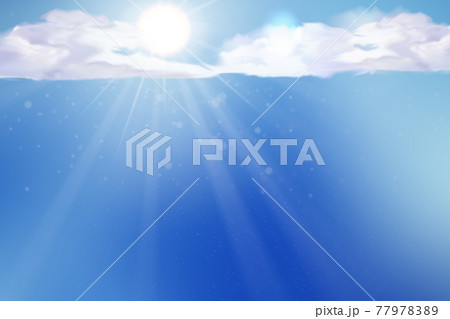 Vector sky with clouds and sun background. Vector sky with clouds and sun background. 77978389