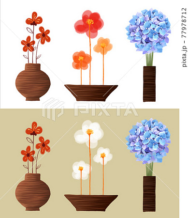 花 植木鉢 鉢のイラスト素材