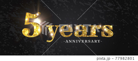 5 years anniversary vector icon, symbol, logo. Graphic background 77982801