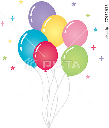 きらきらしたカラフルな風船 きらきらしたカラフルな風船 77982938