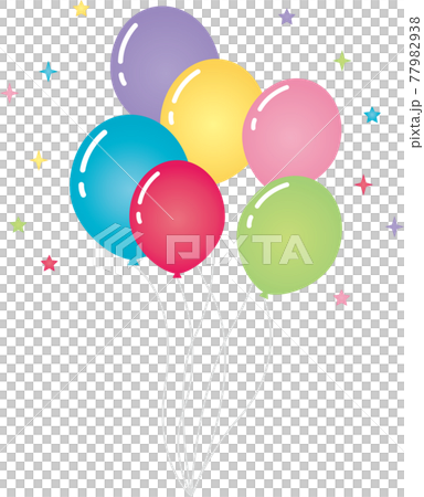 きらきらしたカラフルな風船 きらきらしたカラフルな風船 77982938