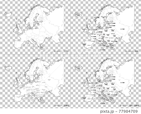 Blank map-Europe set 77984709