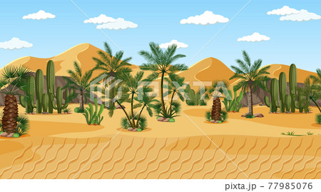 Desert forest landscape at day time scene 77985076