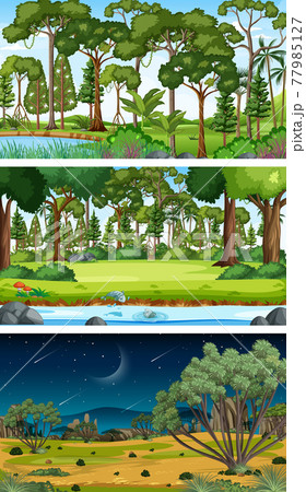Three different nature horizontal scenes Three different nature horizontal scenes 77985127