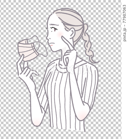 女人患皮膚粗糙的面具 女人患皮膚粗糙的面具 77987063