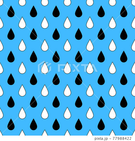 雫　雨　シームレスパターン素材 77988422
