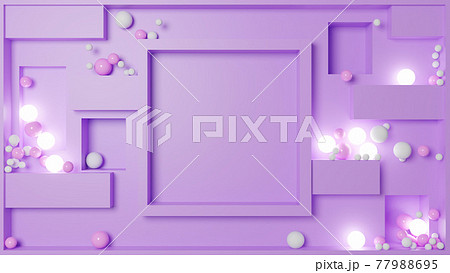 Abstract purple 3D Illustration with multiple spheres. 77988695