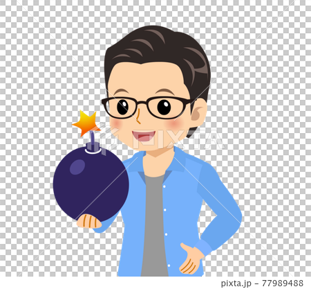 一個清爽的戴眼鏡的年輕人 77989488