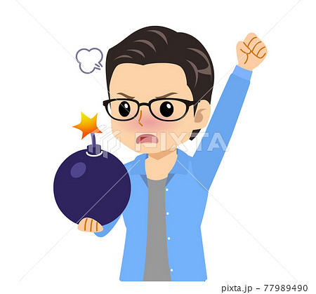 メガネを掛けた爽やかな青年 メガネを掛けた爽やかな青年 77989490